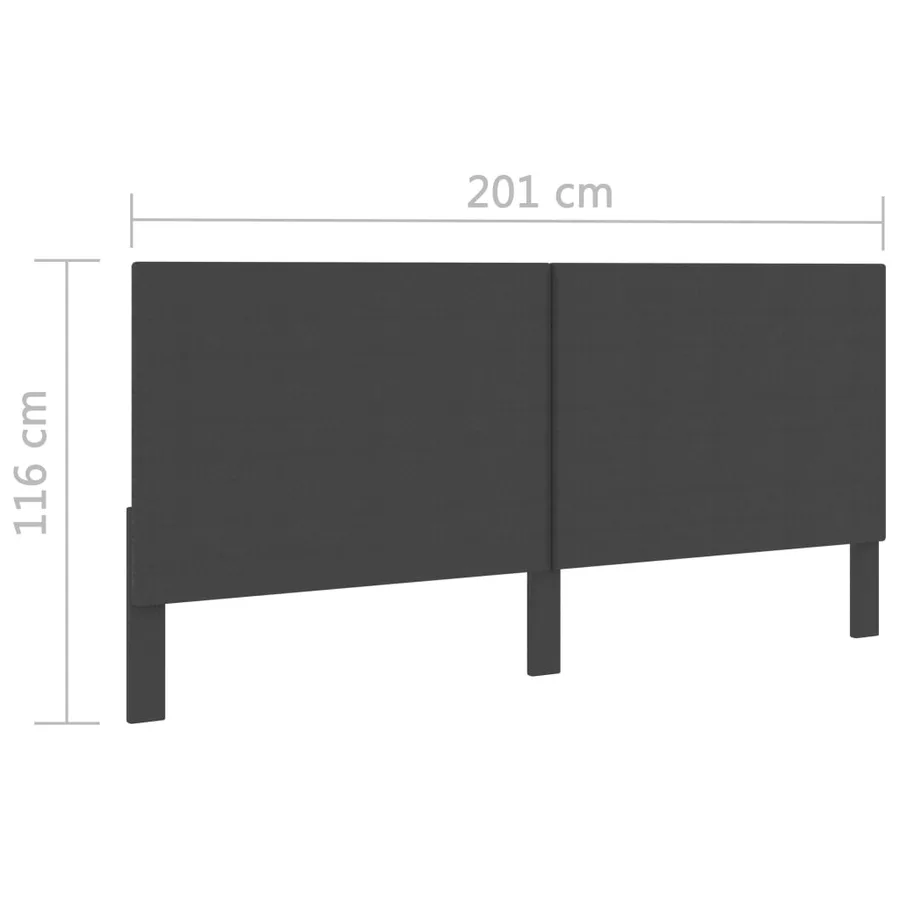 Tête de lit Gris foncé Tissu 200x200 cm - 6