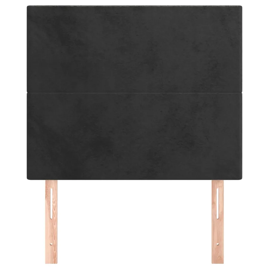 Tête de lit Noir 80x5x118/128 cm Velours - 3
