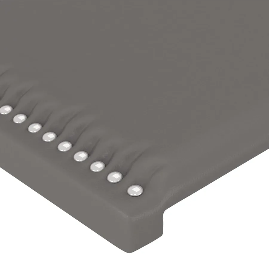 Cadre de lit sans matelas gris 140x200 cm similicuir - 10