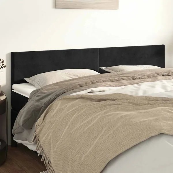 Têtes de lit Noir 160 x 5 x 78/88 cm Velours