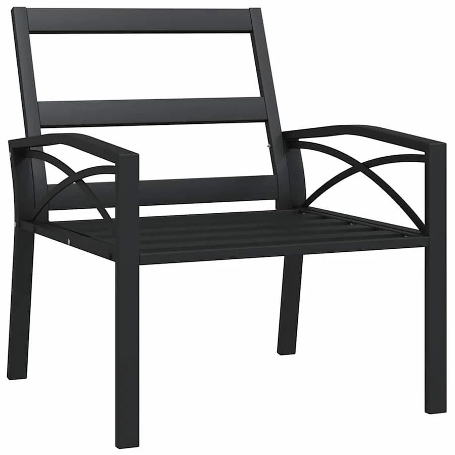 Chaise de jardin avec coussins sable 68x76x79 cm acier - 4