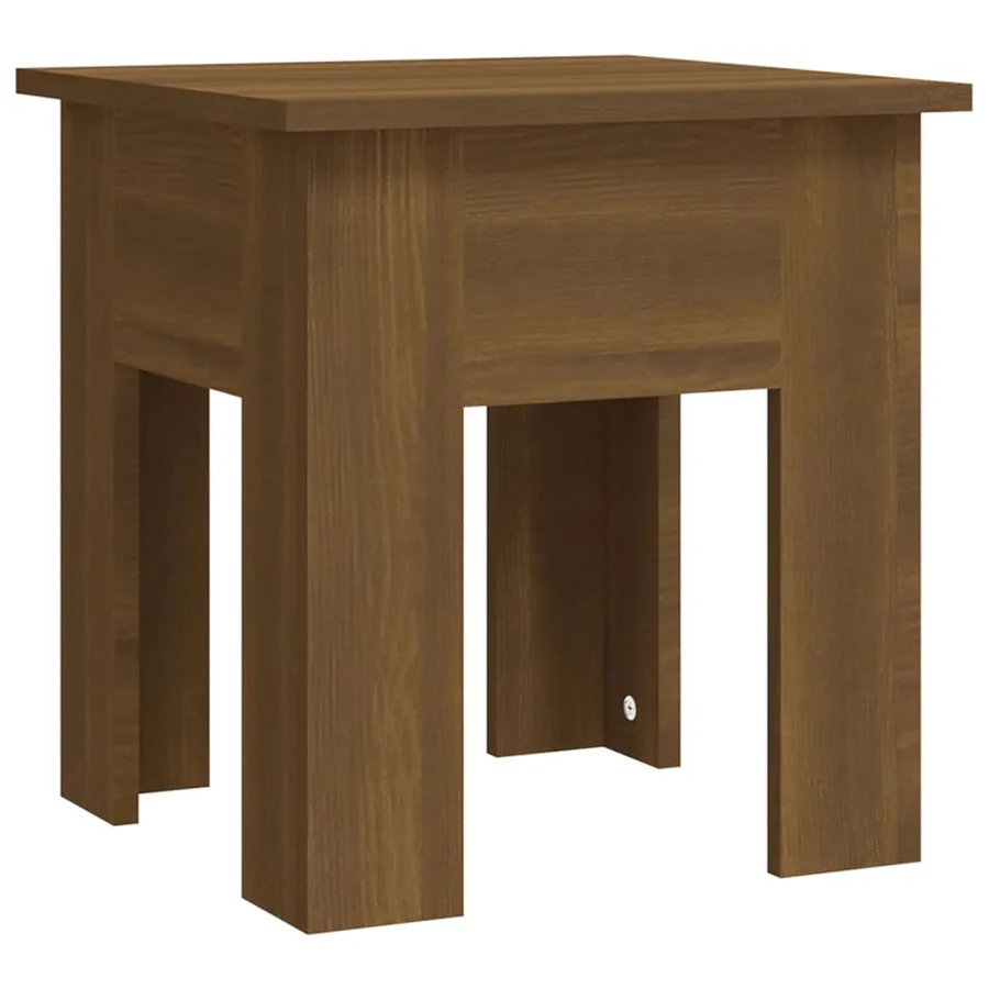 Table basse chêne marron 40x40x42 cm bois d'ingénierie - 2