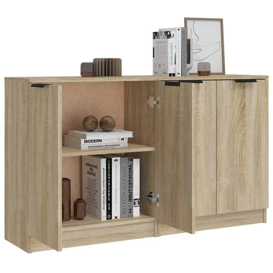 Buffets 2 pcs Chêne sonoma 60x30x70 cm Bois d'ingénierie - 5