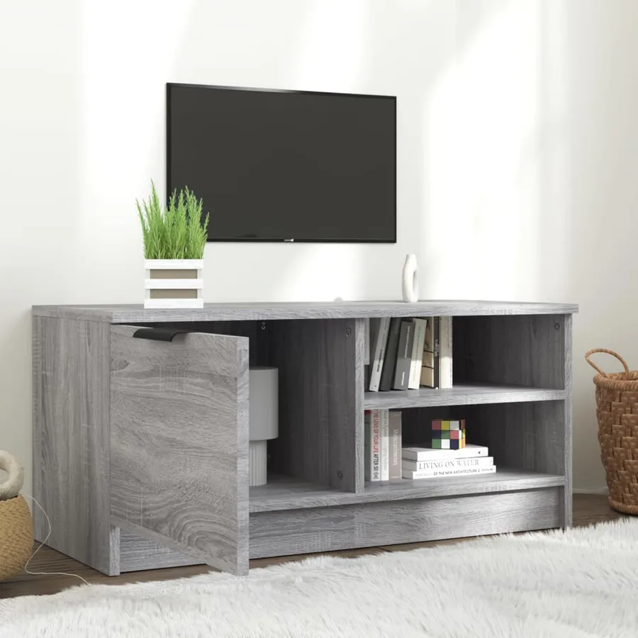 Meuble TV Sonoma gris 80x35x36,5 cm Bois d'ingénierie - 3