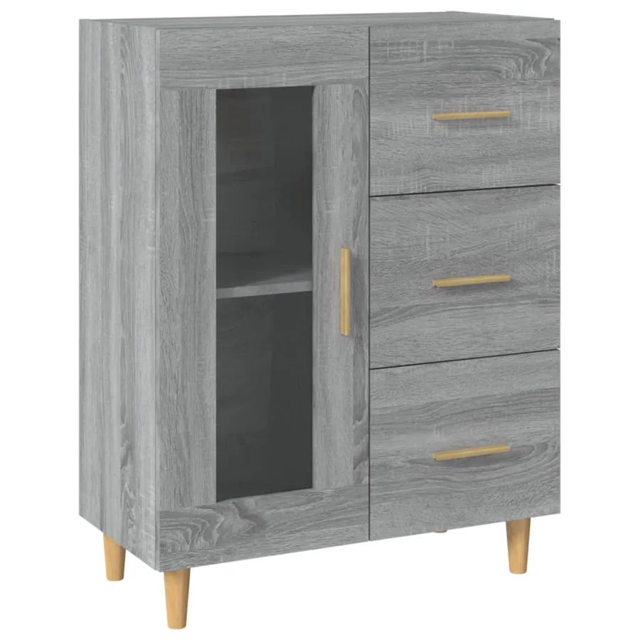 Buffet sonoma gris 69,5x34x90 cm bois d'ingénierie - 2
