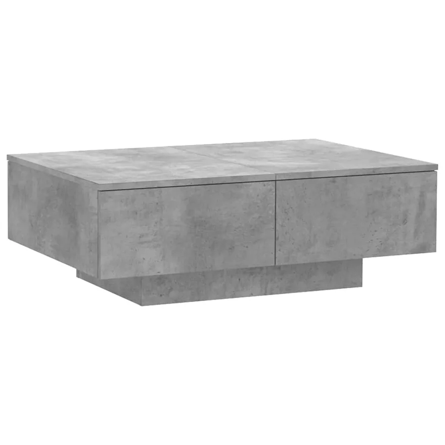 Table basse Gris béton 90x60x31 cm Aggloméré - 2