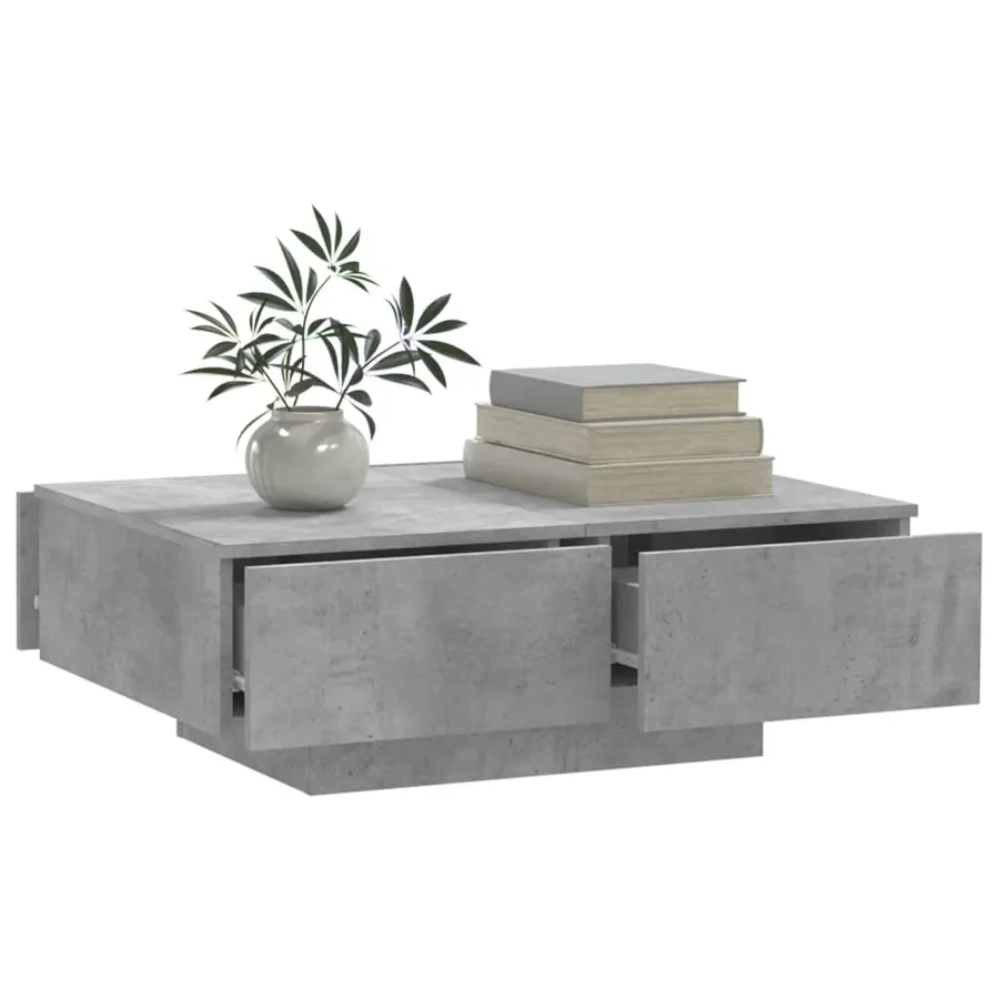 Table basse Gris béton 90x60x31 cm Aggloméré - 3