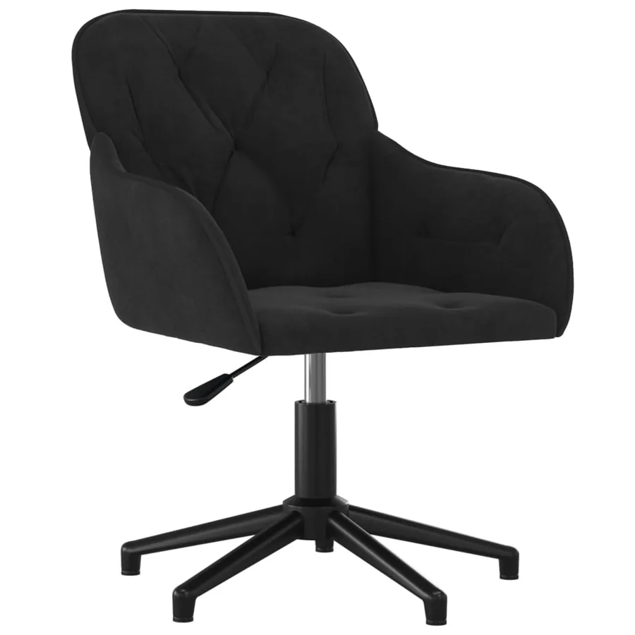 Chaises pivotantes à manger lot de 2 Noir Velours - 3