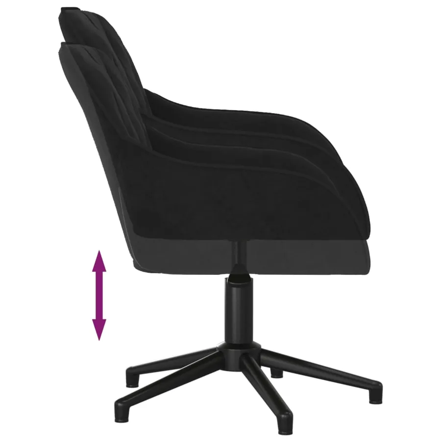 Chaises pivotantes à manger lot de 2 Noir Velours - 7
