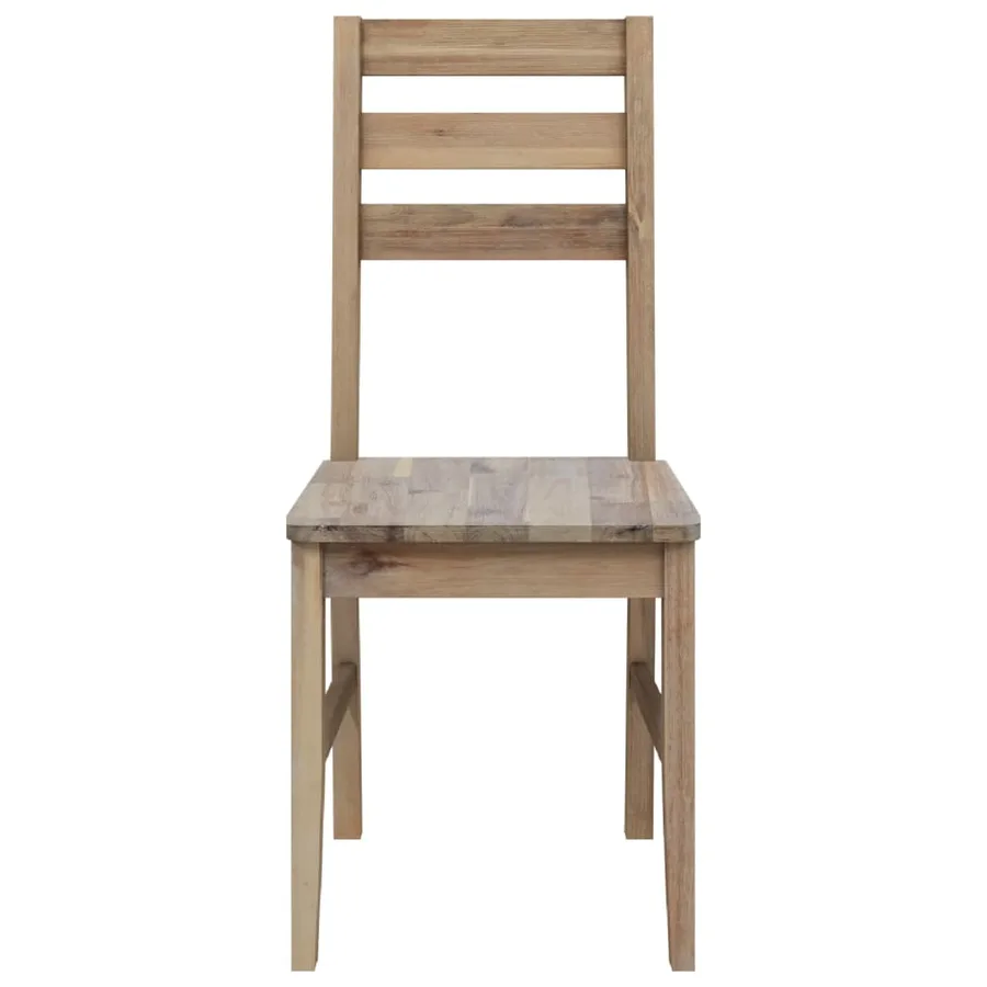Chaises à manger lot de 4 bois d'acacia massif - 4