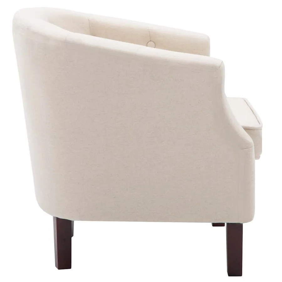 Fauteuil beige tissu - 4