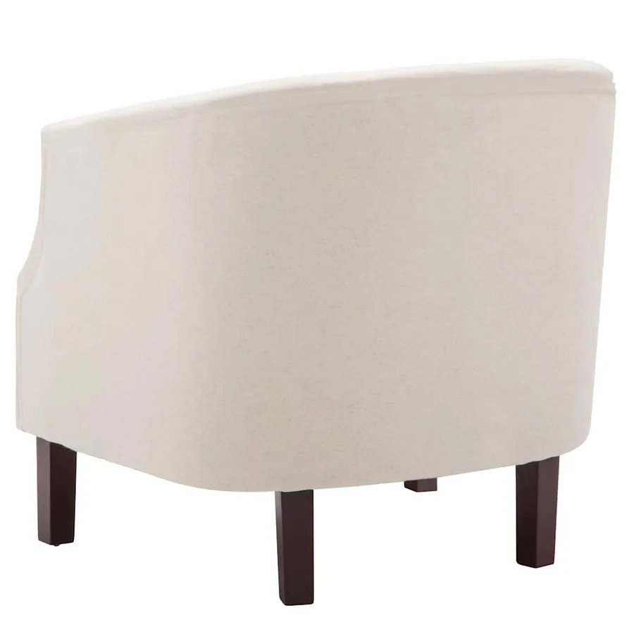 Fauteuil beige tissu - 5