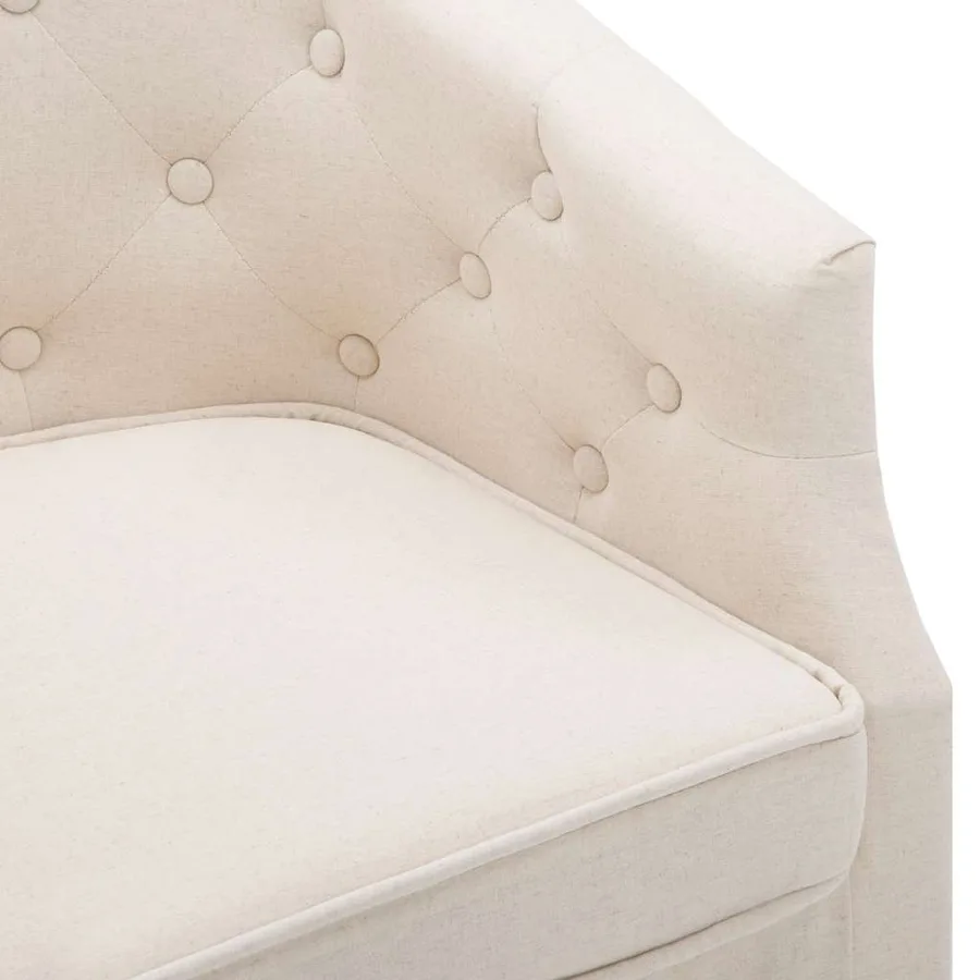 Fauteuil beige tissu - 6