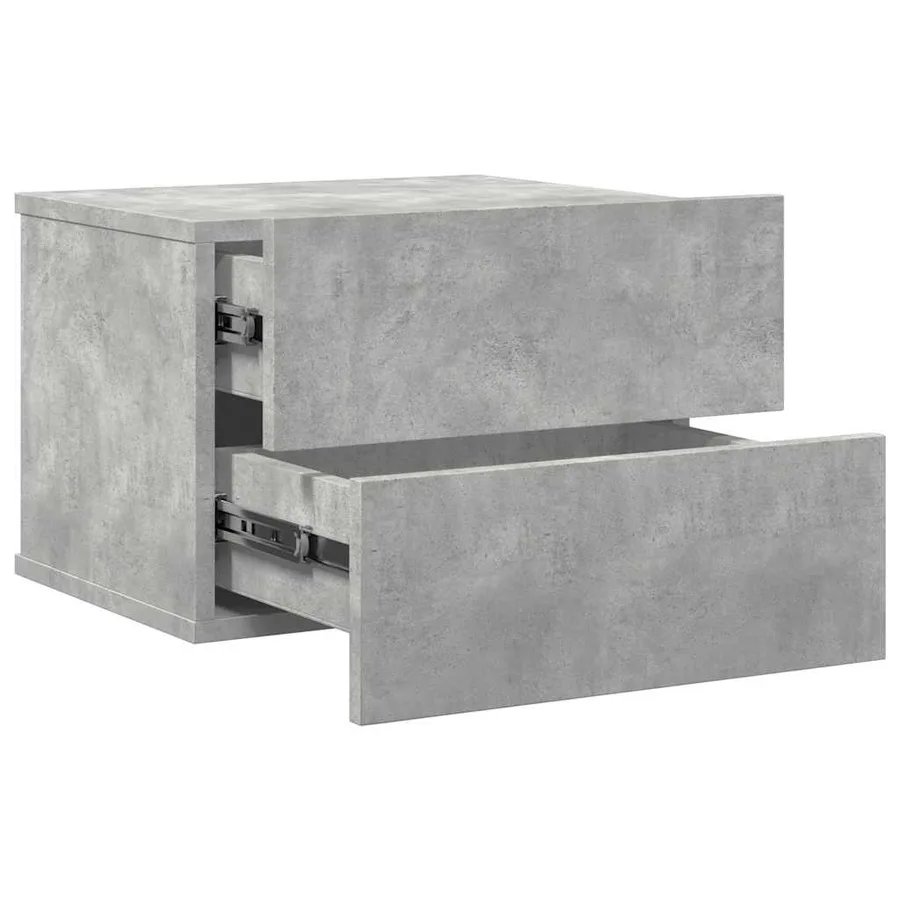 Tables de chevet 2 pcs Gris béton 40x30x30 cm Bois ingénierie - 10