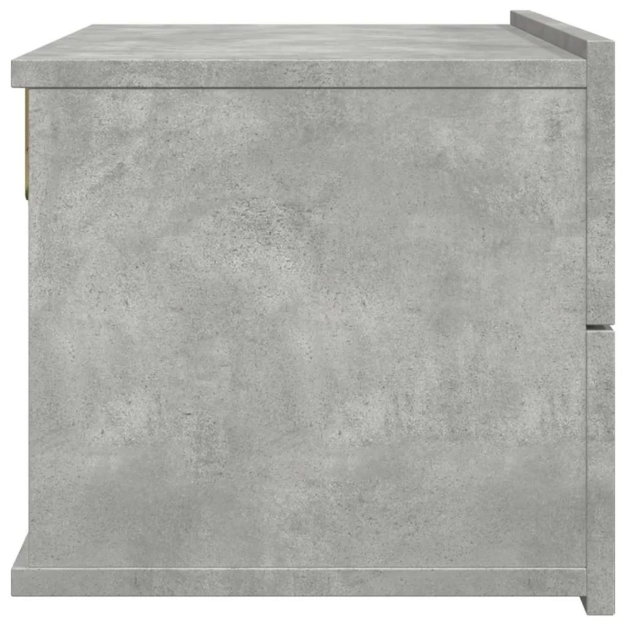 Tables de chevet 2 pcs Gris béton 40x30x30 cm Bois ingénierie - 4