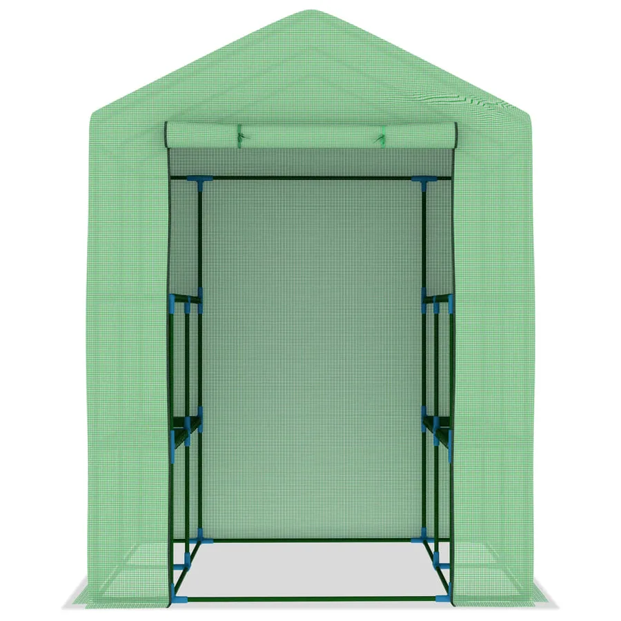 Serre avec étagères Acier 143x143x195 cm - 4