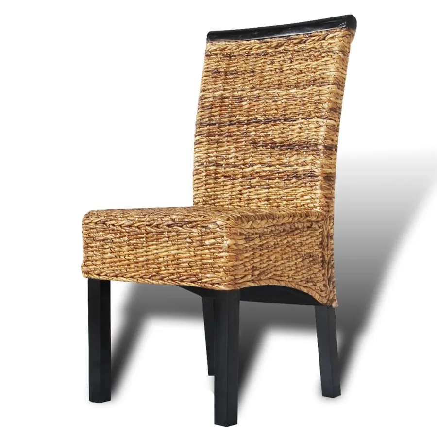 Chaises à manger lot de 6 bois solide de manguier et abaca - 4