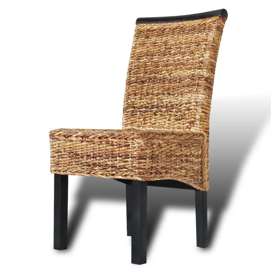 Chaises à manger lot de 6 bois solide de manguier et abaca - 5