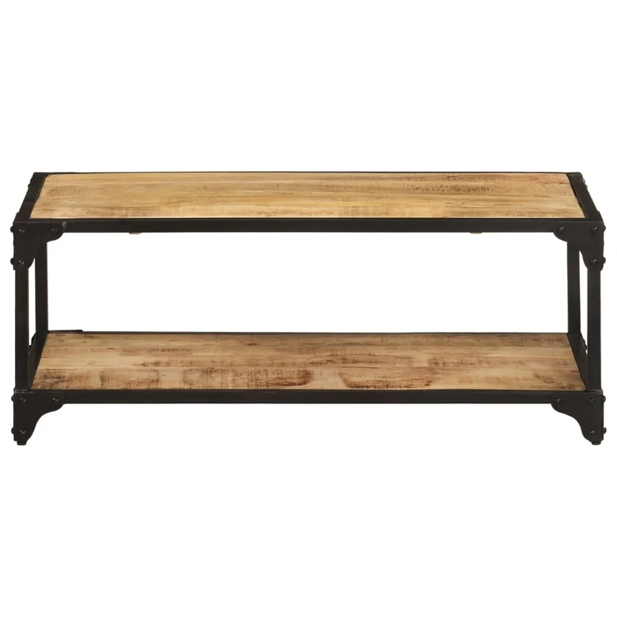 Table basse 90x45x35 cm Bois de manguier massif brut - 2