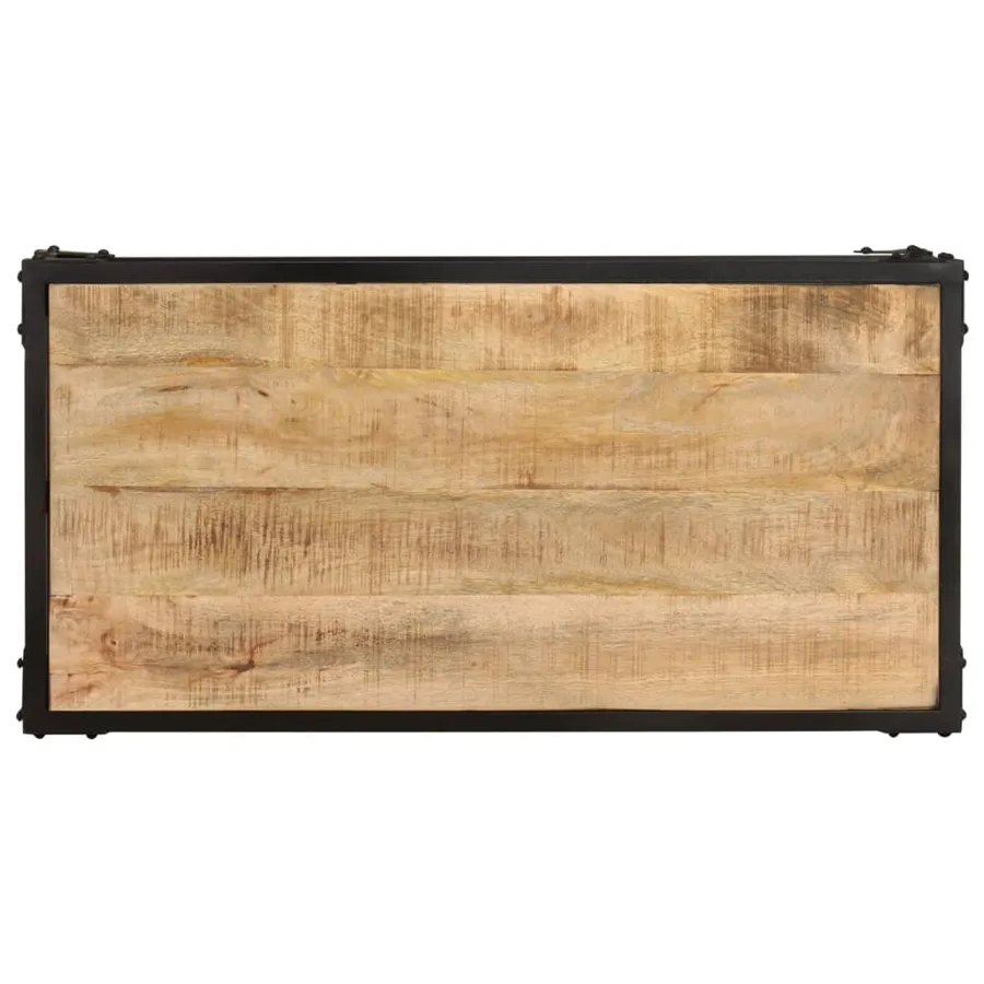 Table basse 90x45x35 cm Bois de manguier massif brut - 4