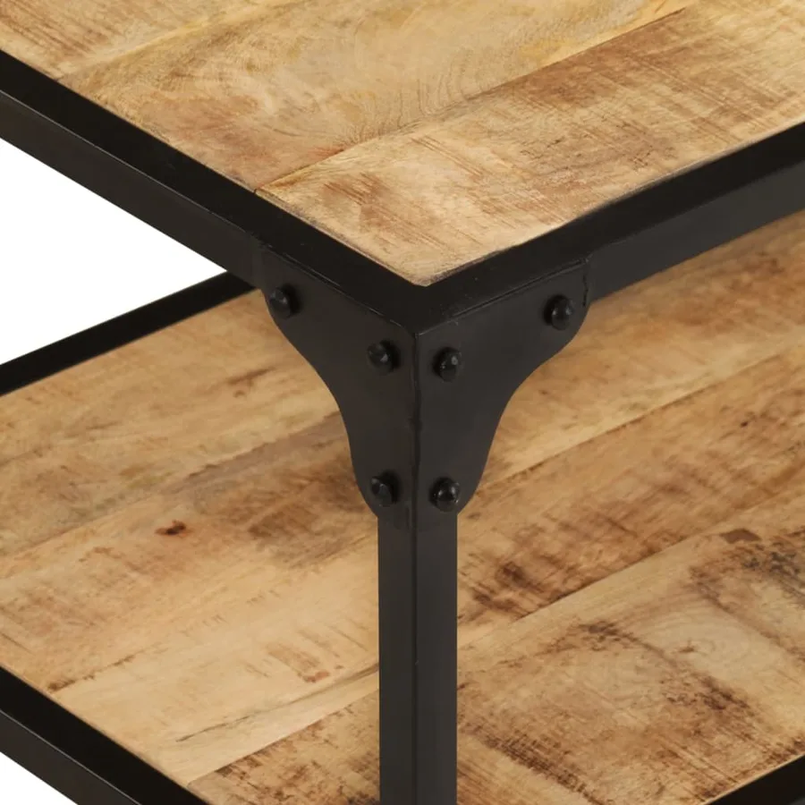 Table basse 90x45x35 cm Bois de manguier massif brut - 6