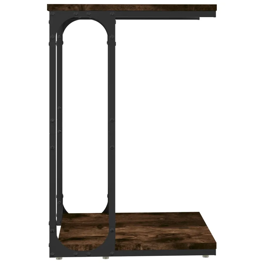 Table d'appoint Chêne fumé 40x30x60 cm Bois d'ingénierie - 4