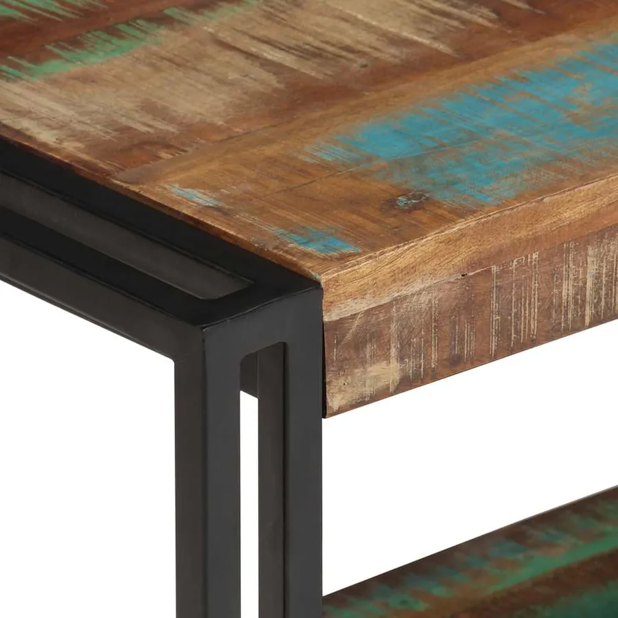 Meuble TV 120x30x40 cm Bois de récupération massif - 4
