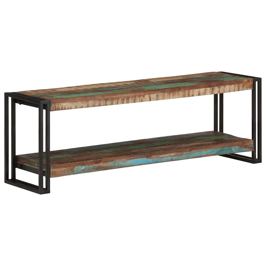 Meuble TV 120x30x40 cm Bois de récupération massif - 6