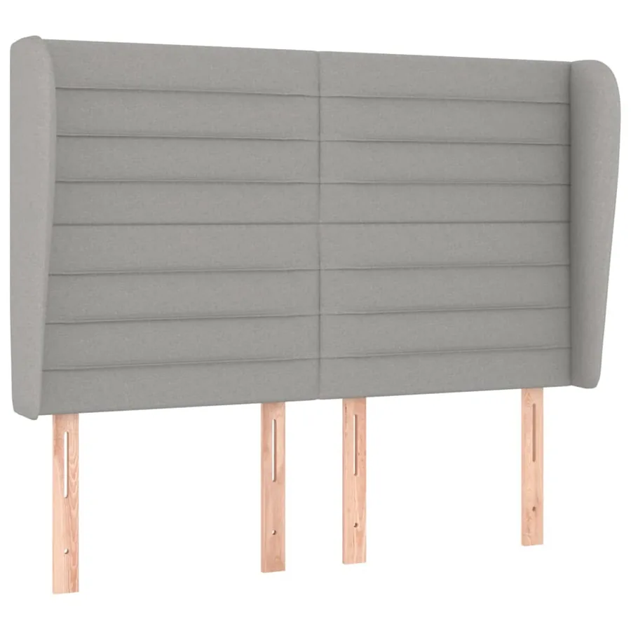 Sommier à lattes de lit avec matelas Gris clair 140x200cm Tissu - 6