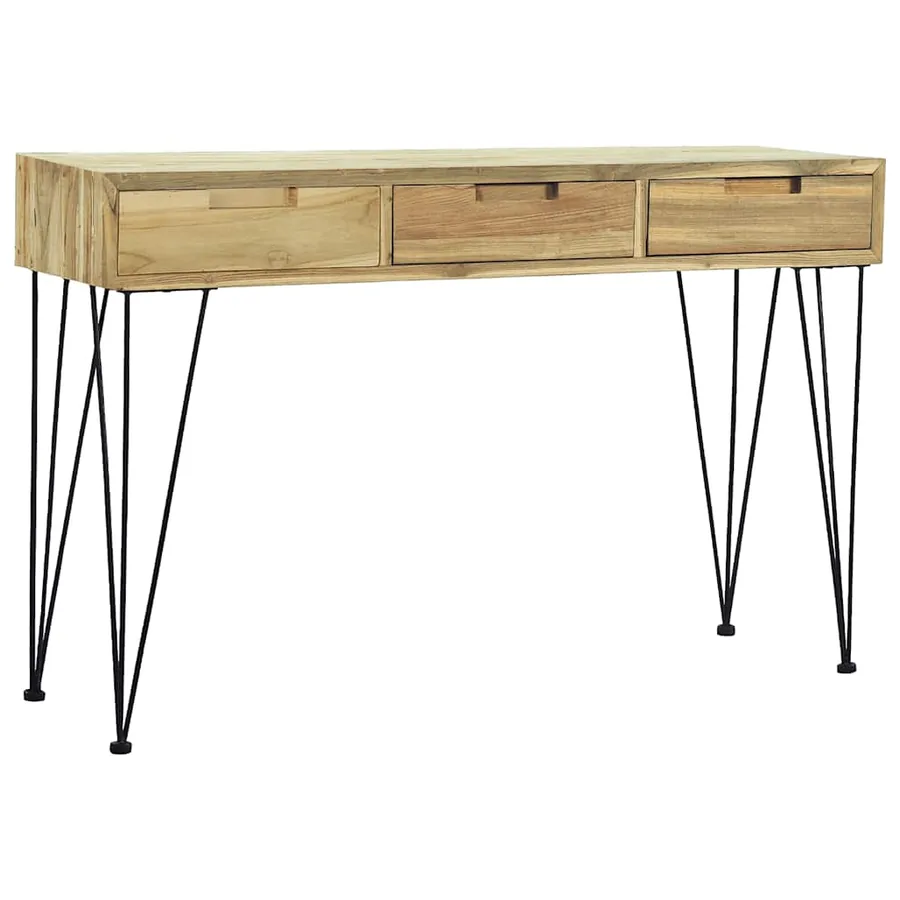 Table console 120x35x76 cm Teck massif