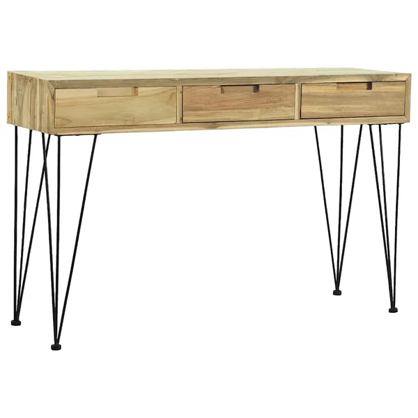 Table console 120x35x76 cm Teck massif