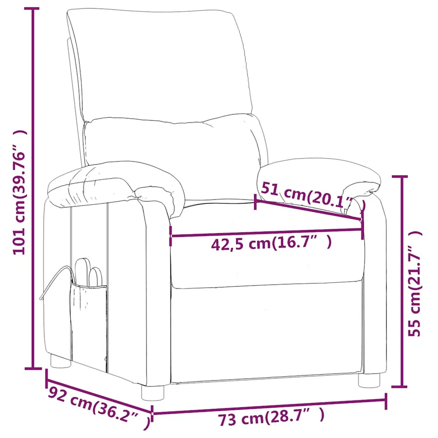 Fauteuil de massage Vert foncé Tissu - 11