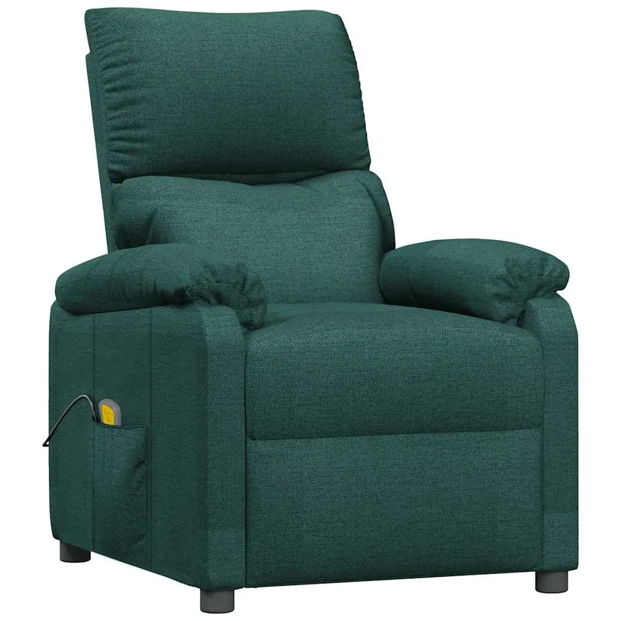 Fauteuil de massage Vert foncé Tissu - 2