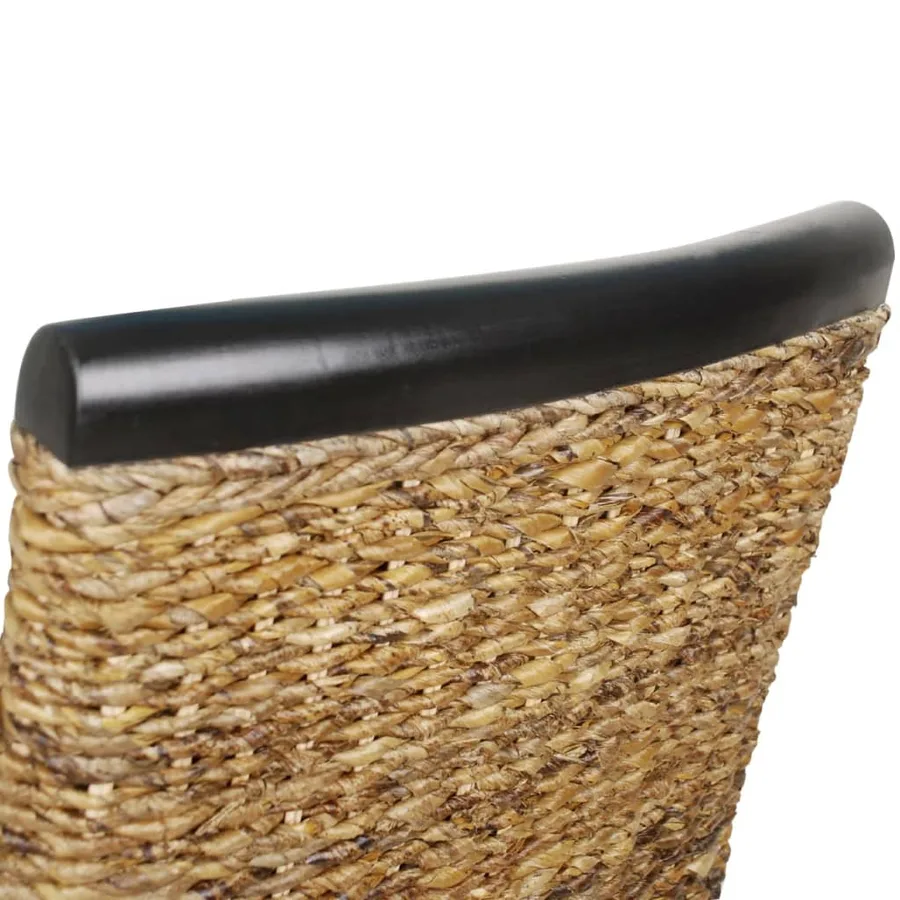 Chaises à manger lot de 2 bois solide de manguier et abaca - 8