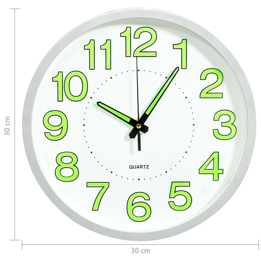 Horloge murale lumineuse Blanc 30 cm - 6