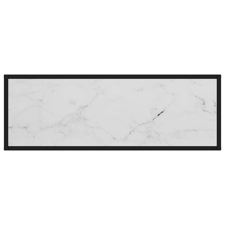 Table console Blanc 100x35x75 cm Verre trempé - 4