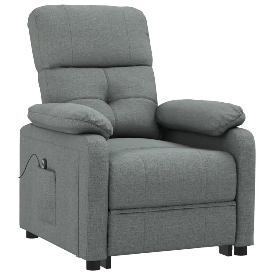 Fauteuil inclinable électrique Gris foncé Tissu - 3