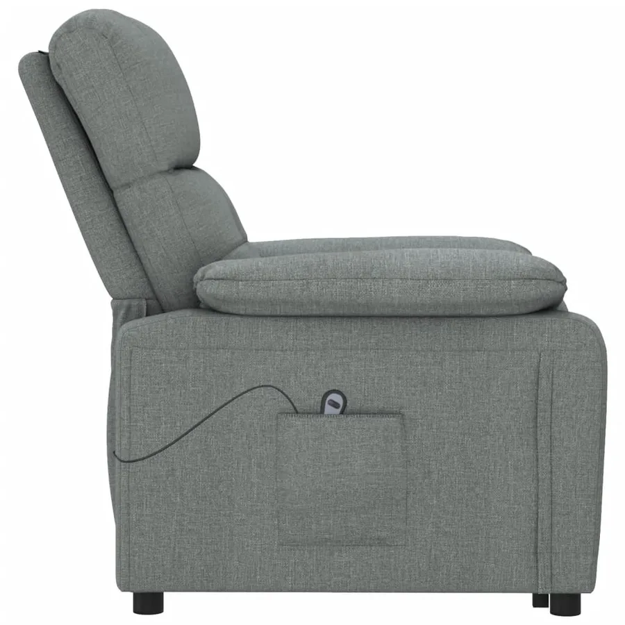 Fauteuil inclinable électrique Gris foncé Tissu - 5
