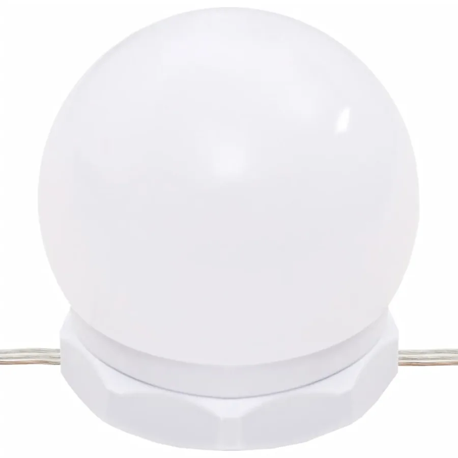 Ensemble de coiffeuse avec LED Gris béton Bois d'ingénierie - 13