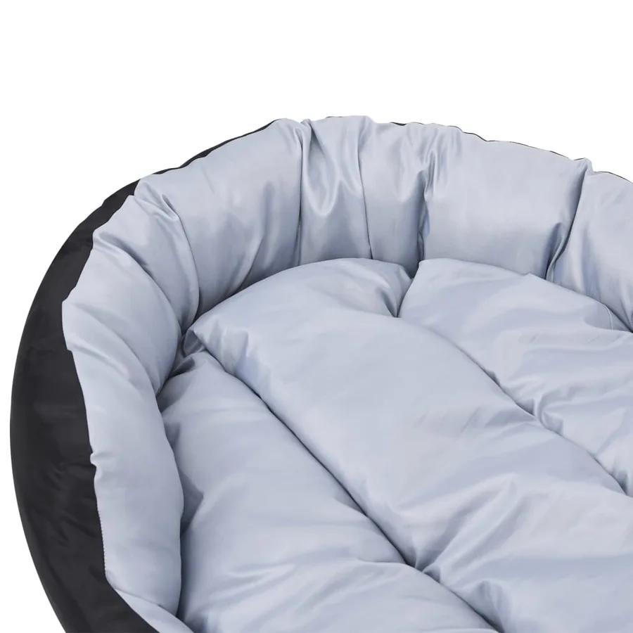 Coussin réversible lavable pour chien Gris et noir 110x80x23 cm - 10