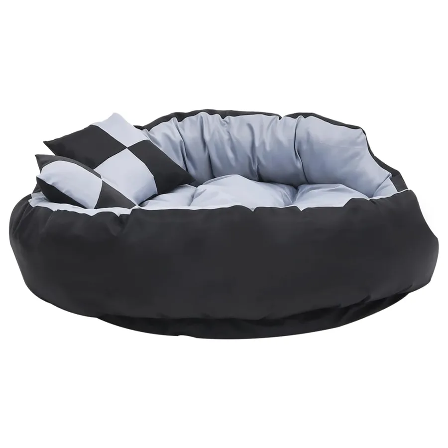 Coussin réversible lavable pour chien Gris et noir 110x80x23 cm - 5