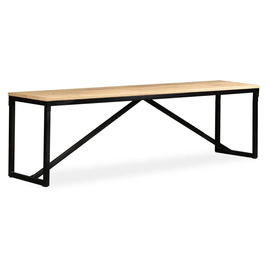 Banc Bois de manguier massif 160x35x45 cm - 3