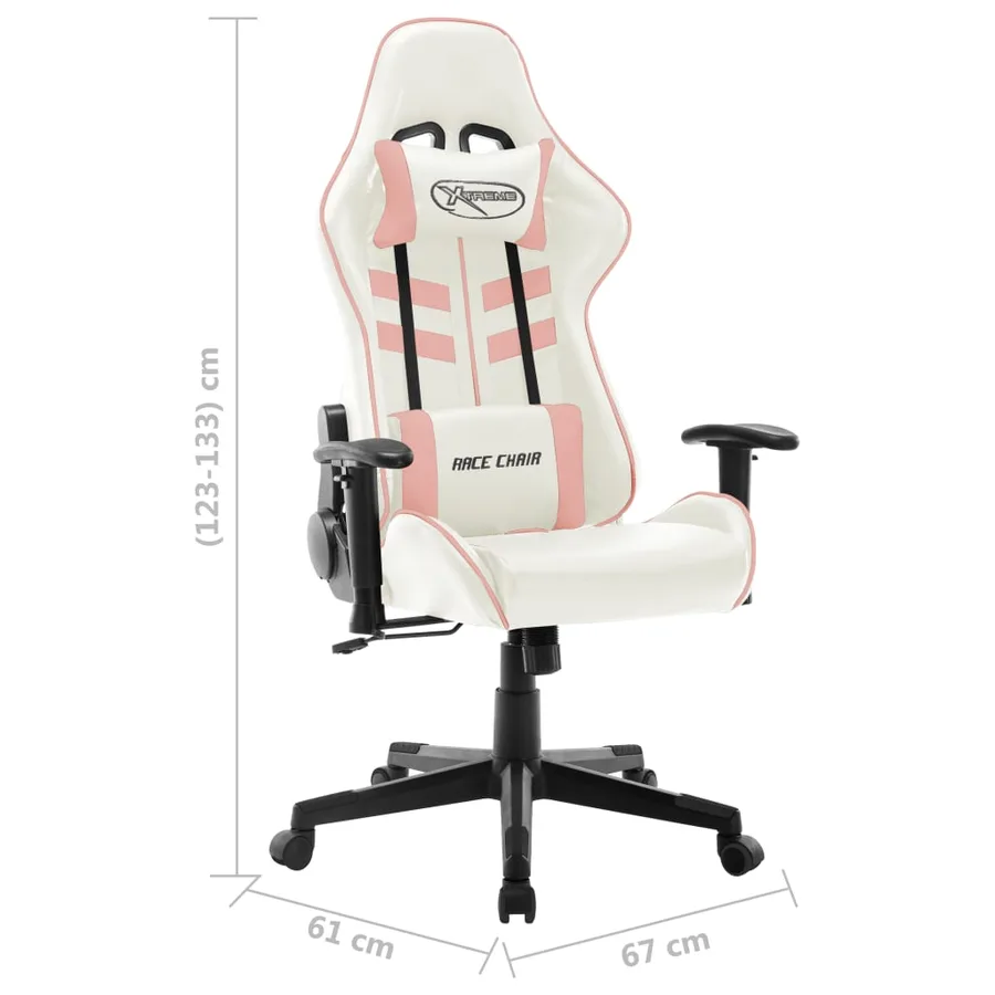 Chaise de jeu Blanc et rose Cuir artificiel - 8