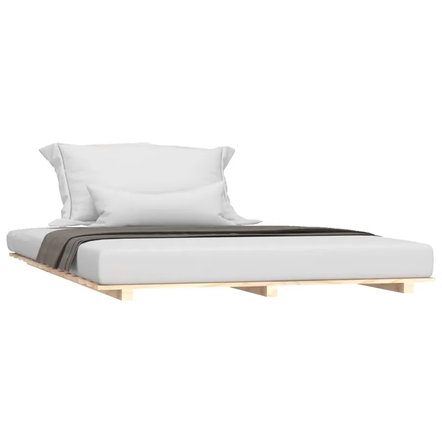 Cadre de lit sans matelas 135x190 cm bois de pin massif - 3