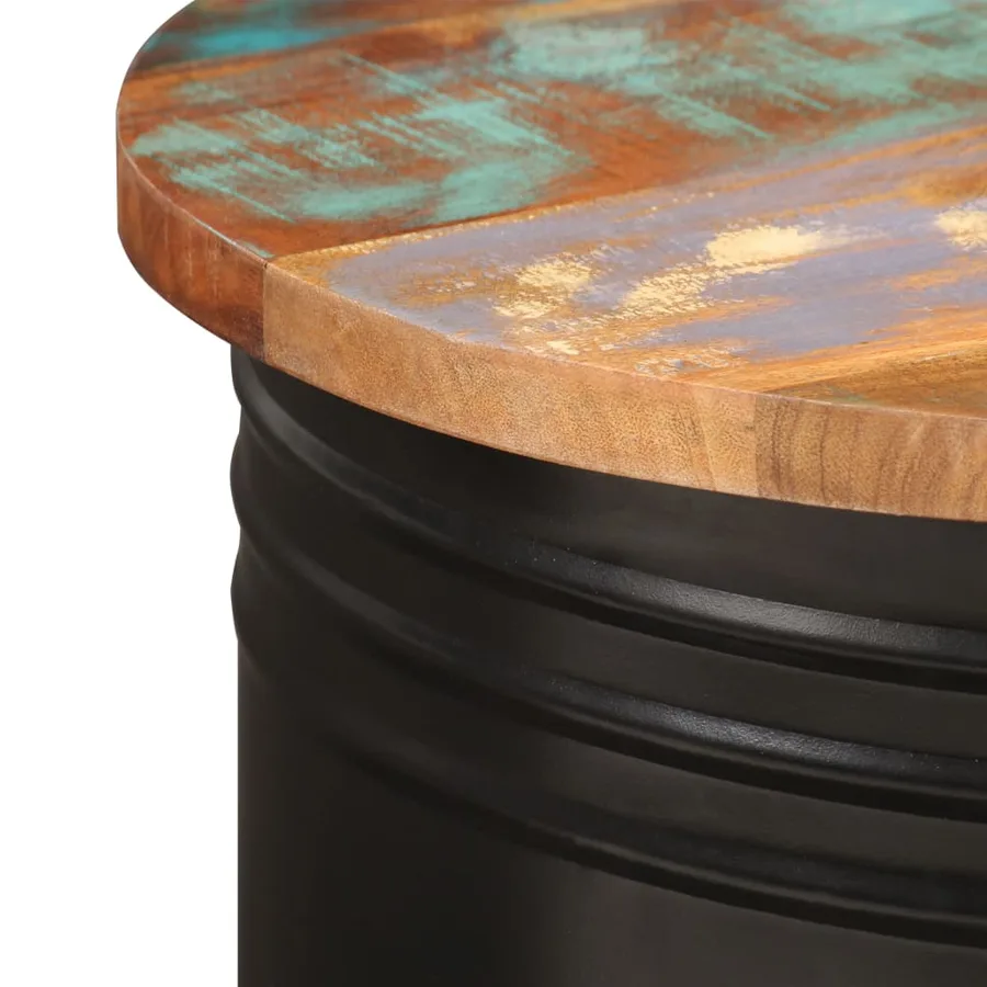 Table basse 43x55 cm Bois de récupération solide - 3