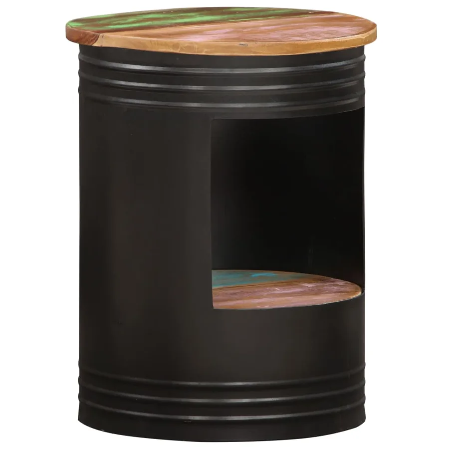 Table basse 43x55 cm Bois de récupération solide - 7