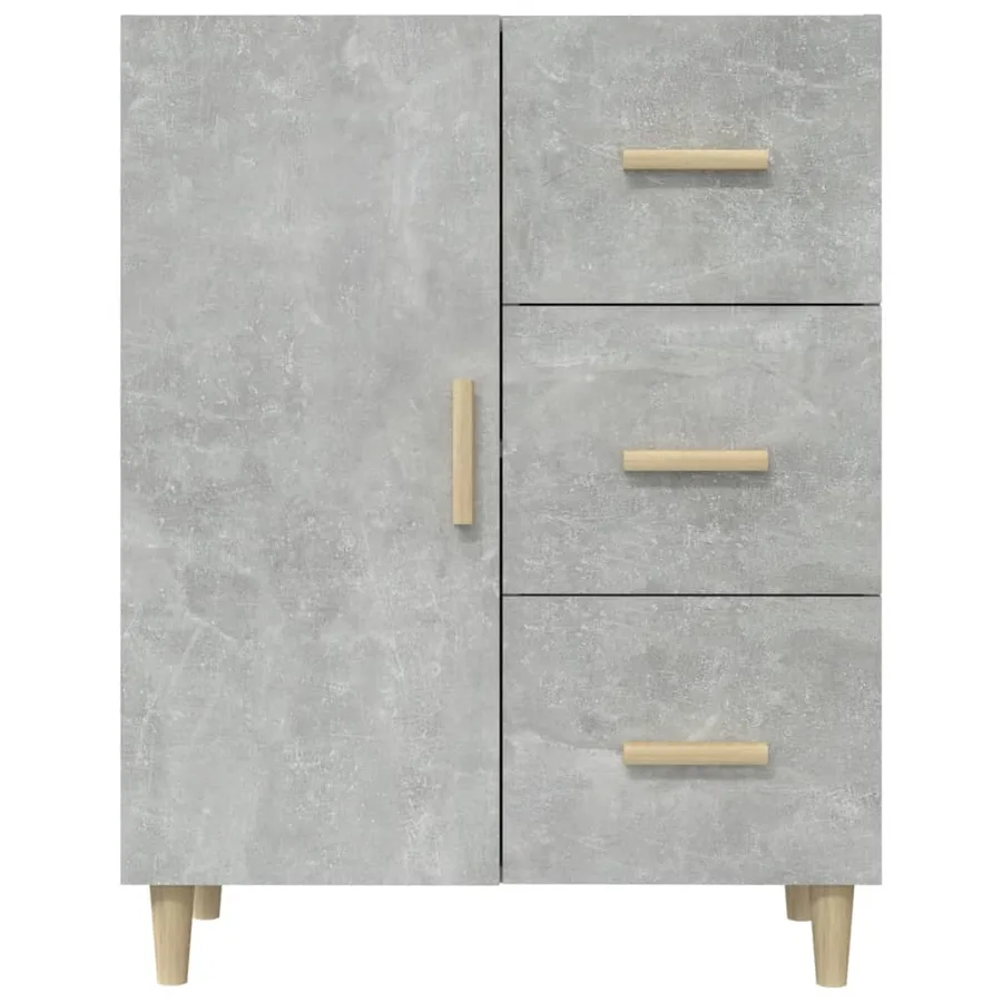 Buffet gris béton 69,5x34x90 cm bois d'ingénierie - 5