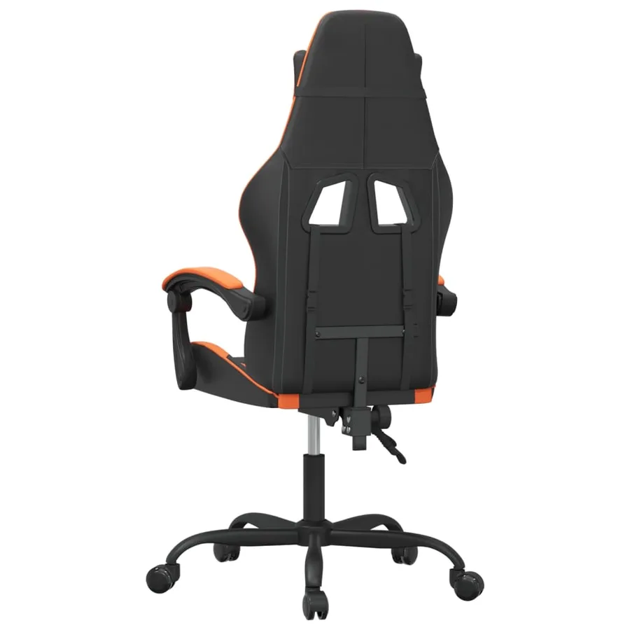 Chaise de jeu Noir et orange Similicuir - 5