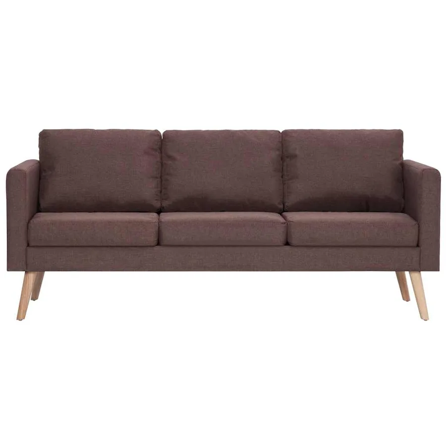 Ensemble de canapé 2 pcs tissu marron - 4