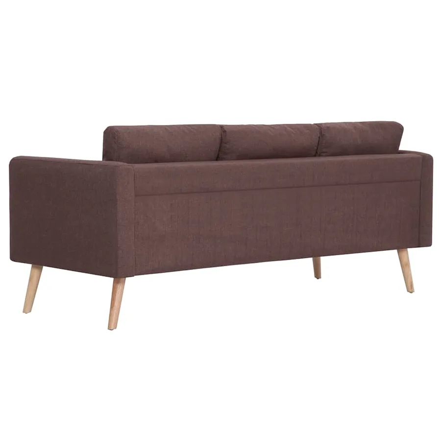 Ensemble de canapé 2 pcs tissu marron - 5